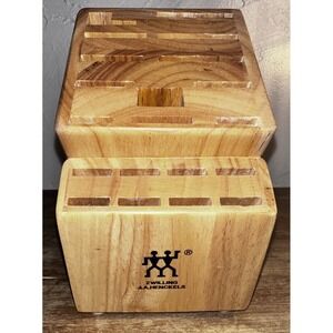 JA Henckels Z Willing 20 Slot Hardwood Kitchen Knife Holder Block Wood